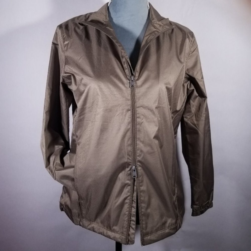 Greg Norman Brown Zip-up Rain Lightweight Jacket